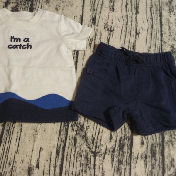 Gymboree Pelican Catch 0-3 Month Shorts 3-6 Shirt Outfit NWT - Picture 3 of 3